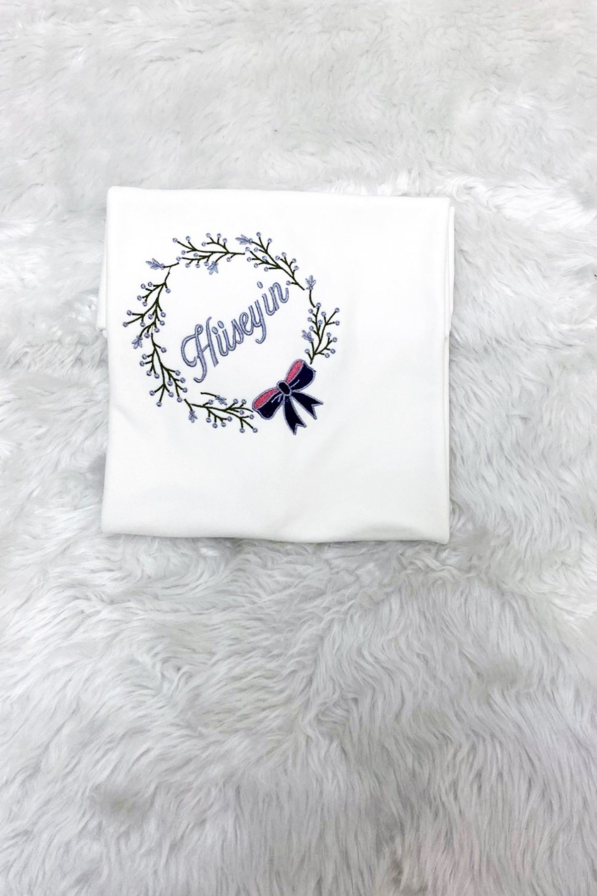 İsme özel B7052 Desenli Bebek Battaniyesi