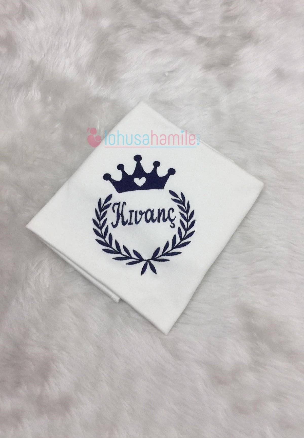 İsme Özel Tac Desenli Battaniye B7016