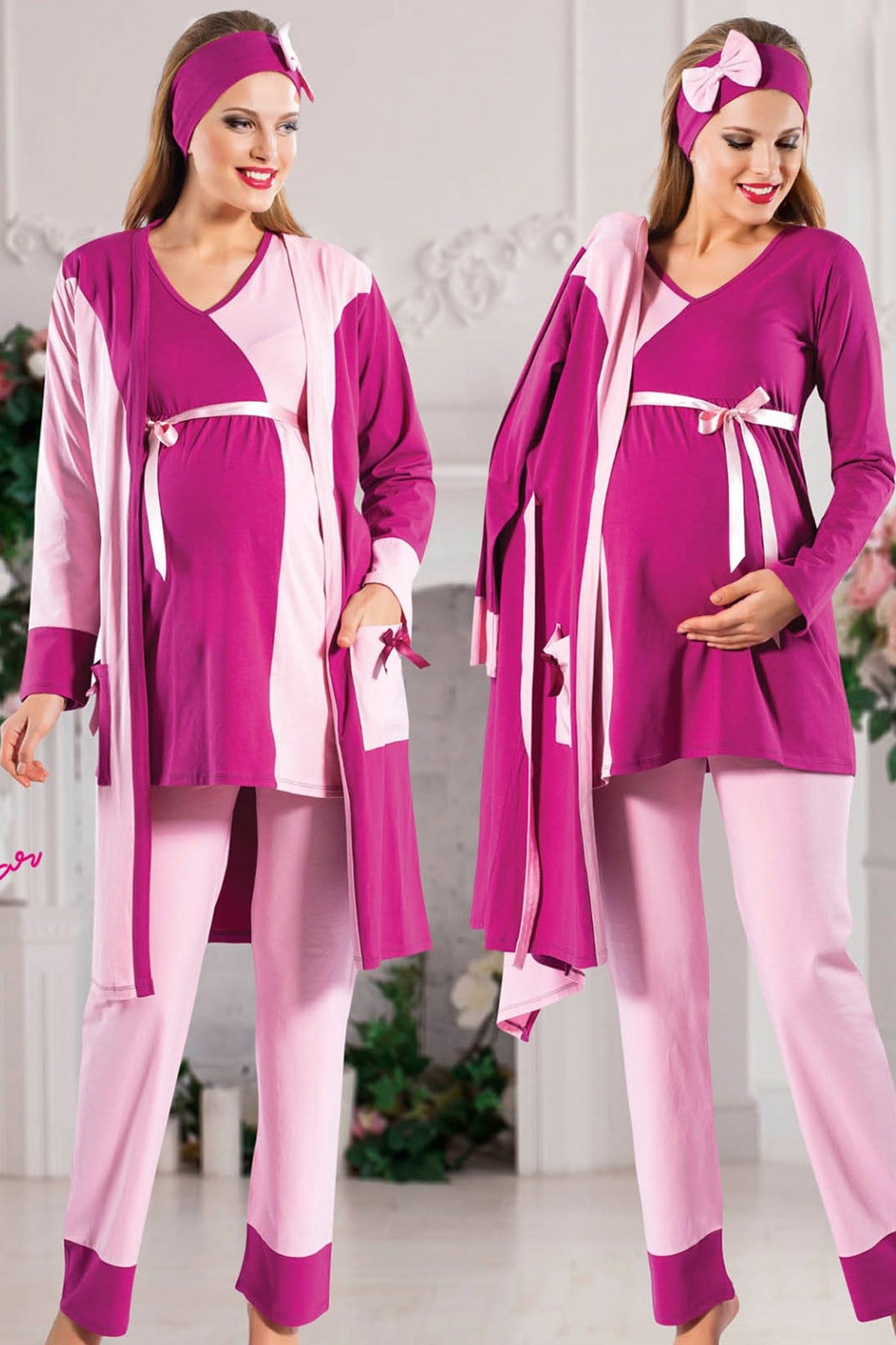 jenika 13263 Sabahlıklı Lohusa Pijama Takımları