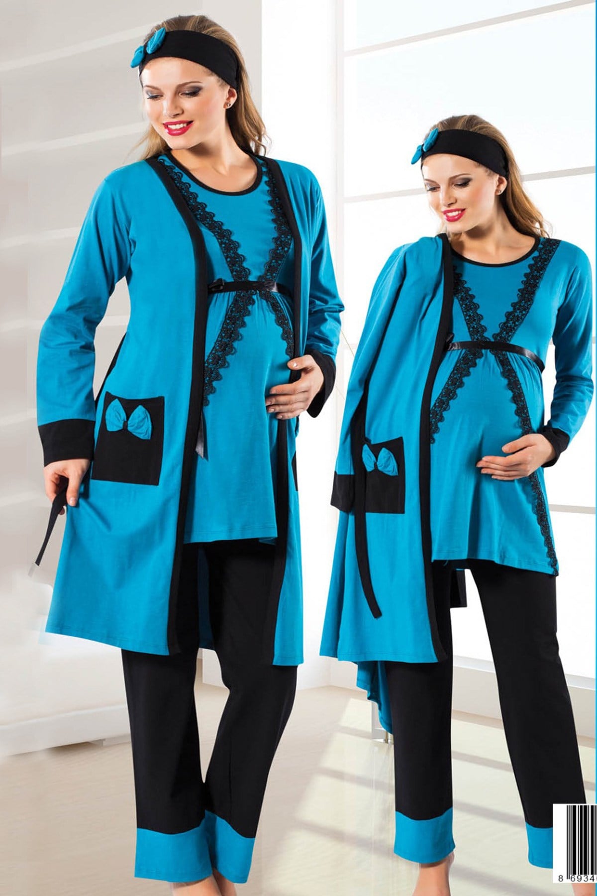 jenika 13266 Sabahlıklı Lohusa Pijama Takımları