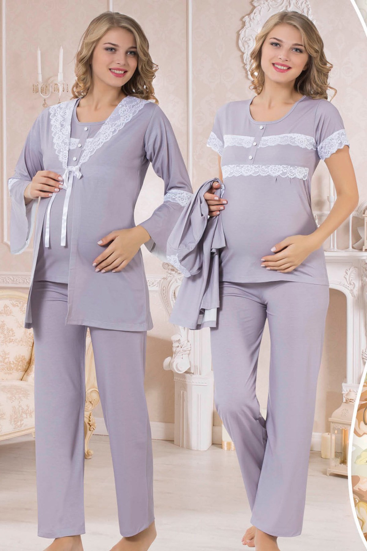 jenika 23313 Sabahlıklı Pijama Takımı