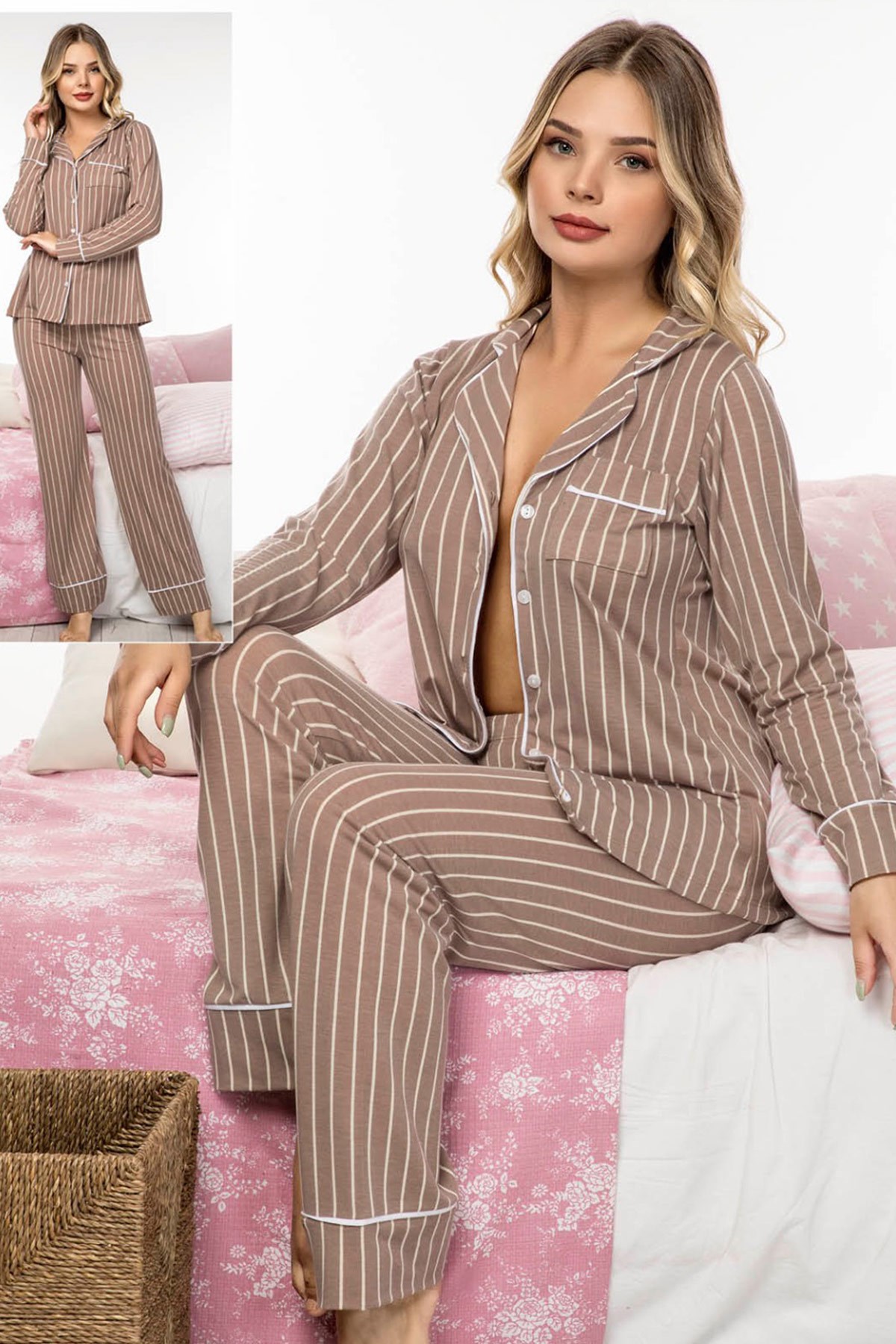 jenika 39760 Önden Düğmeli Pijama Takımı