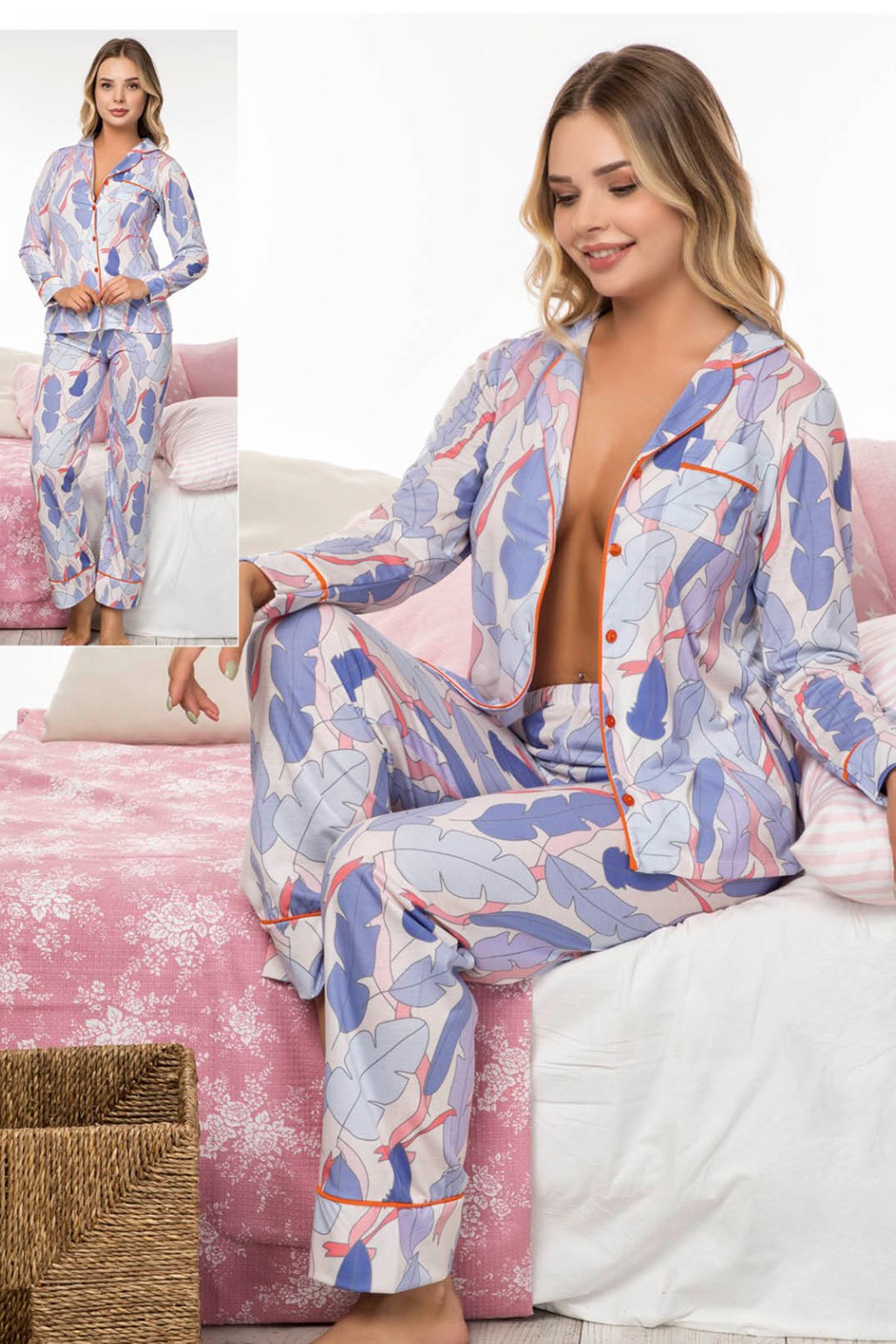 jenika 39992 Önden Düğmeli Pijama Takımı