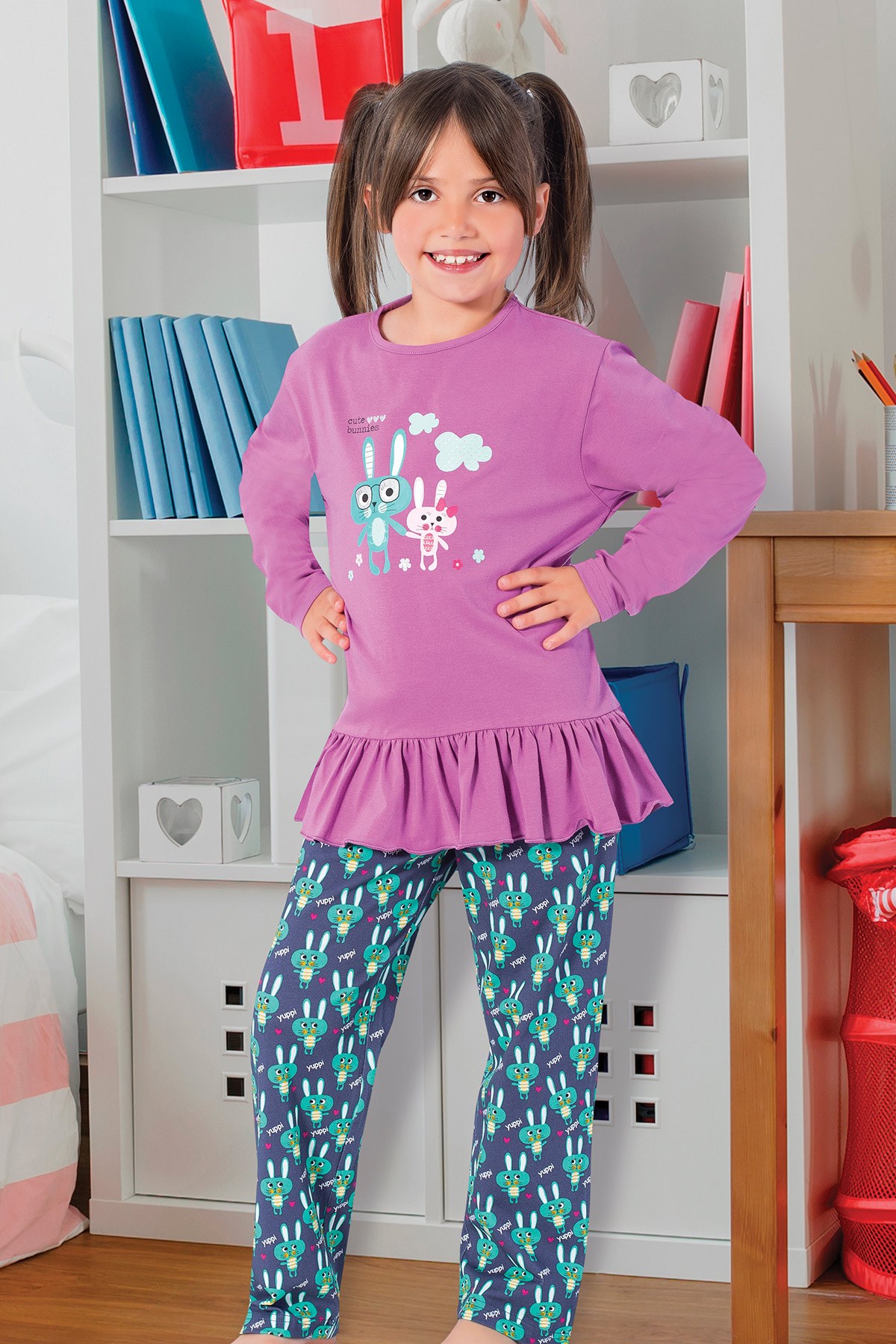 Kız Çocuk Pijama Takımı-5266 - Lohusa Hamile