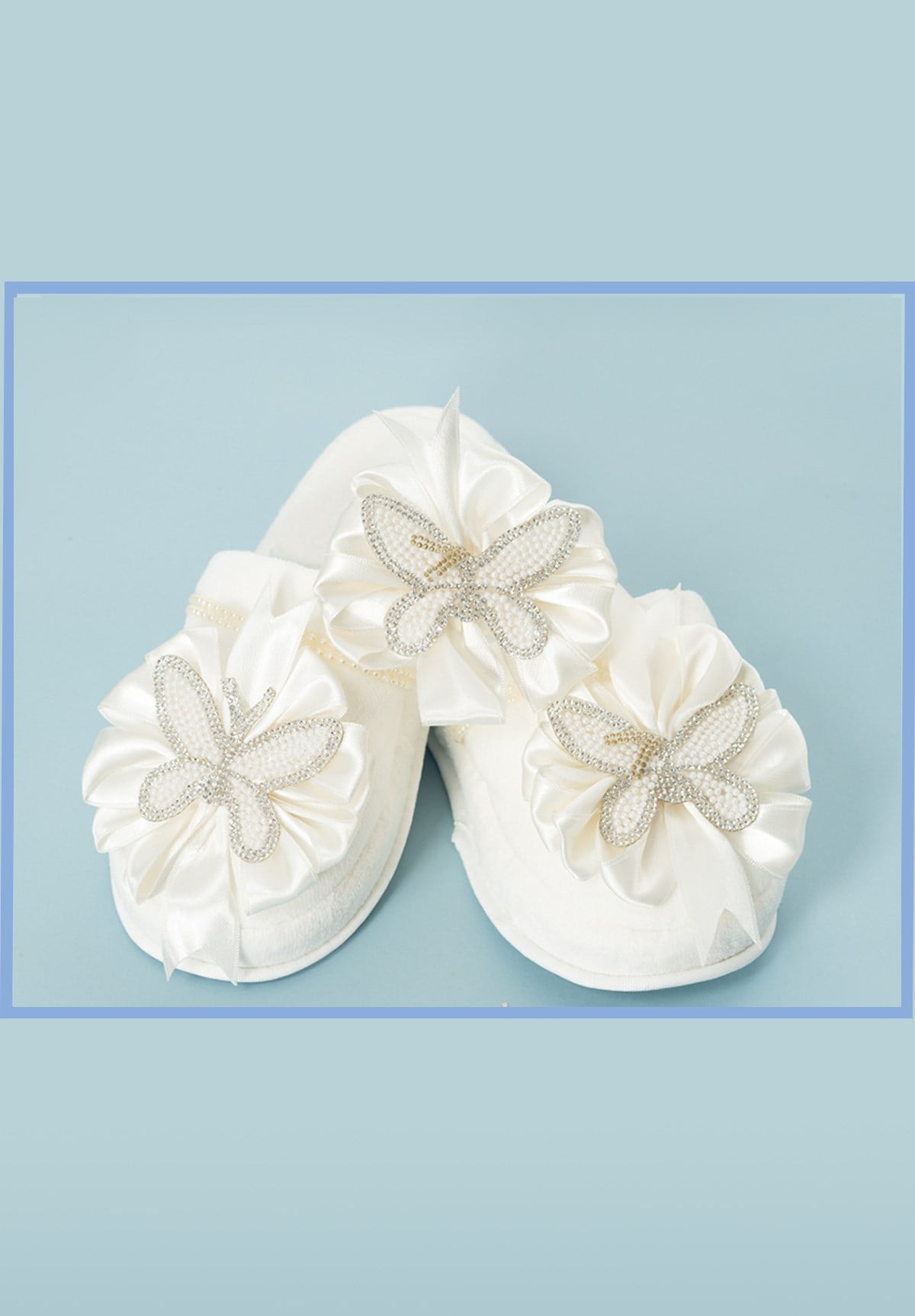 Lh 321 Butterfly Stone Maternity Crown and Slipper Set