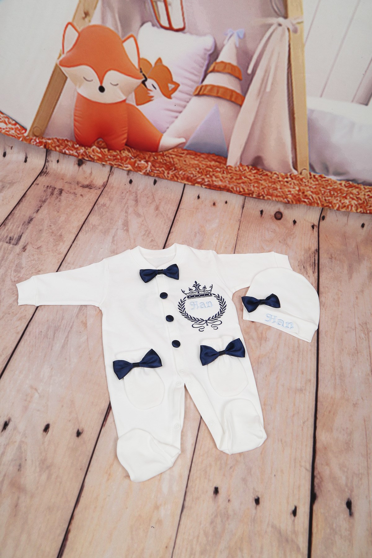 Lh0338 İsme Özel Hastane Çıkışı 3lü Set