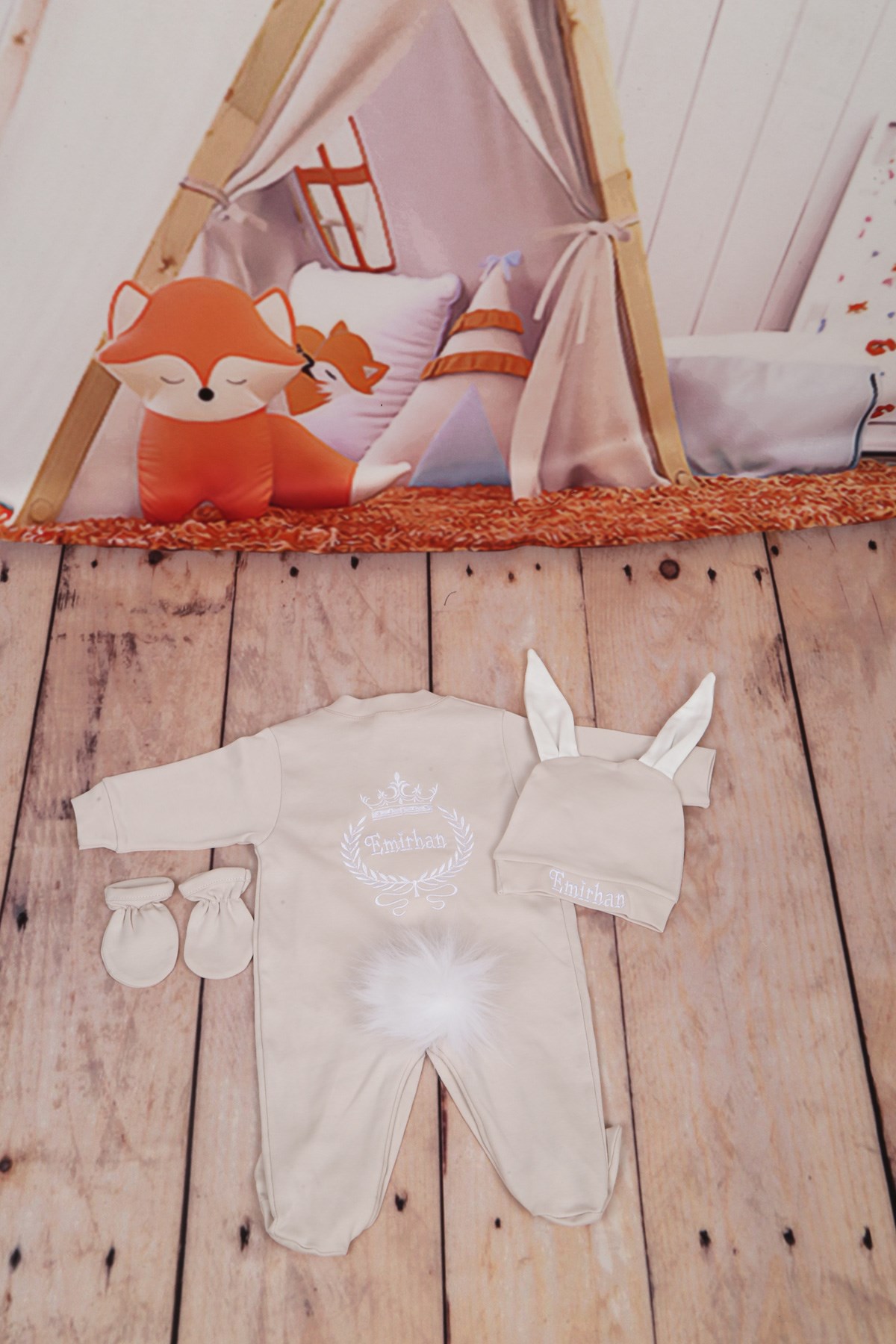 Lh0343 İsme Özel Tavşanlı Hastane Çıkışı 3lü Set