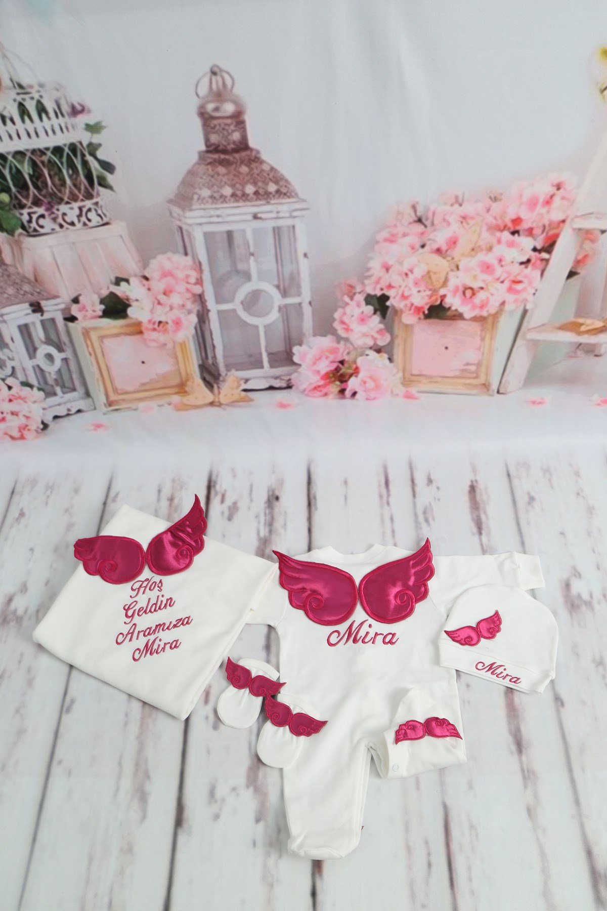 Lh4081 İsme Özel Kanatlı Hastane Çıkışı 4'lü set