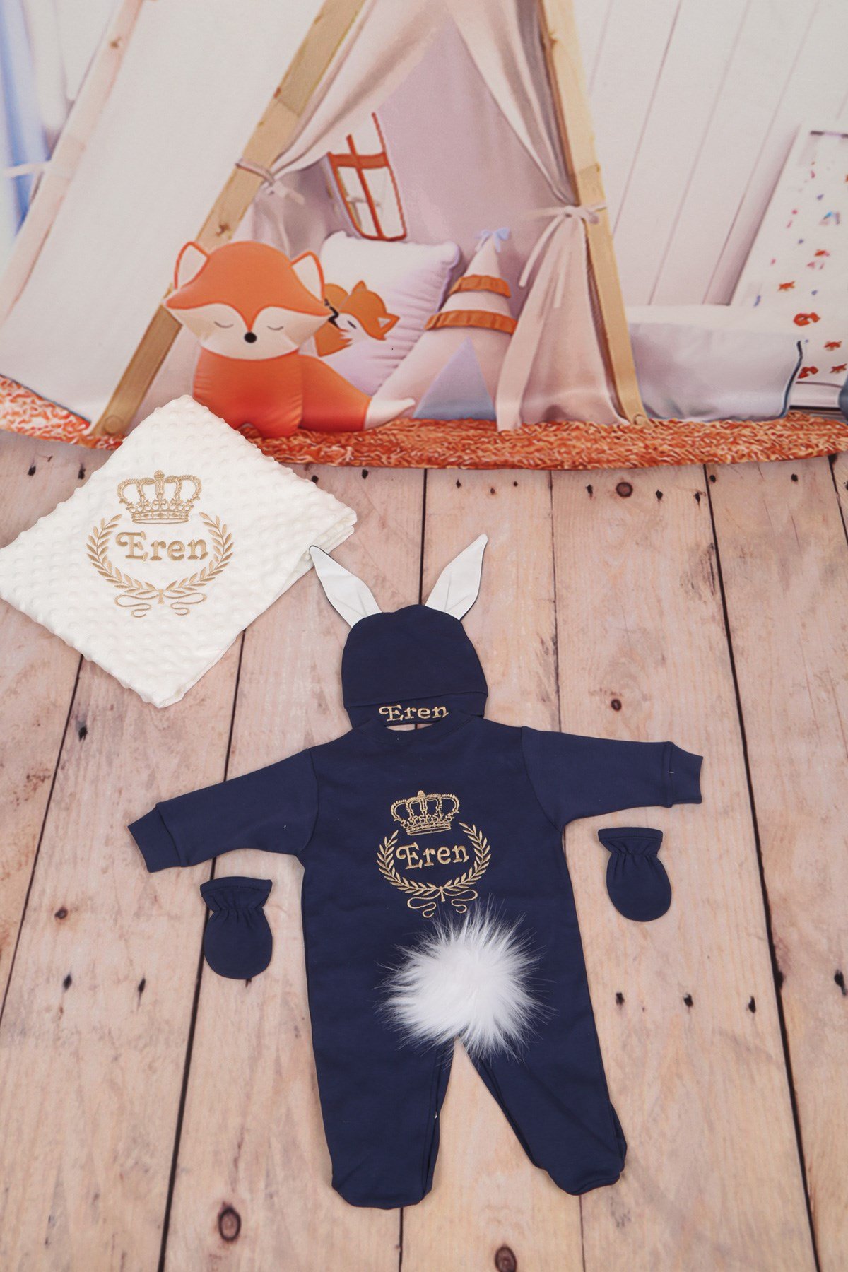 Lh4125 İsme Özel  Hastane Çıkışı 4'lü set