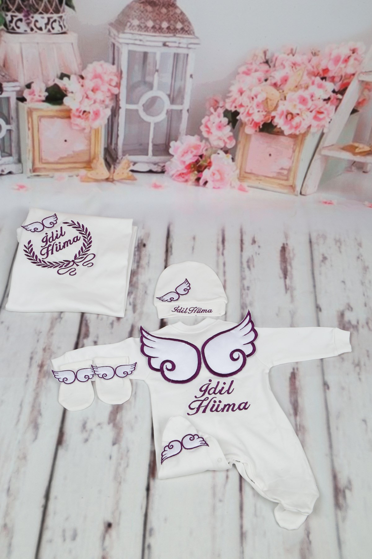 Lh4126 İsme Özel Hastane Çıkışı 4'lü set