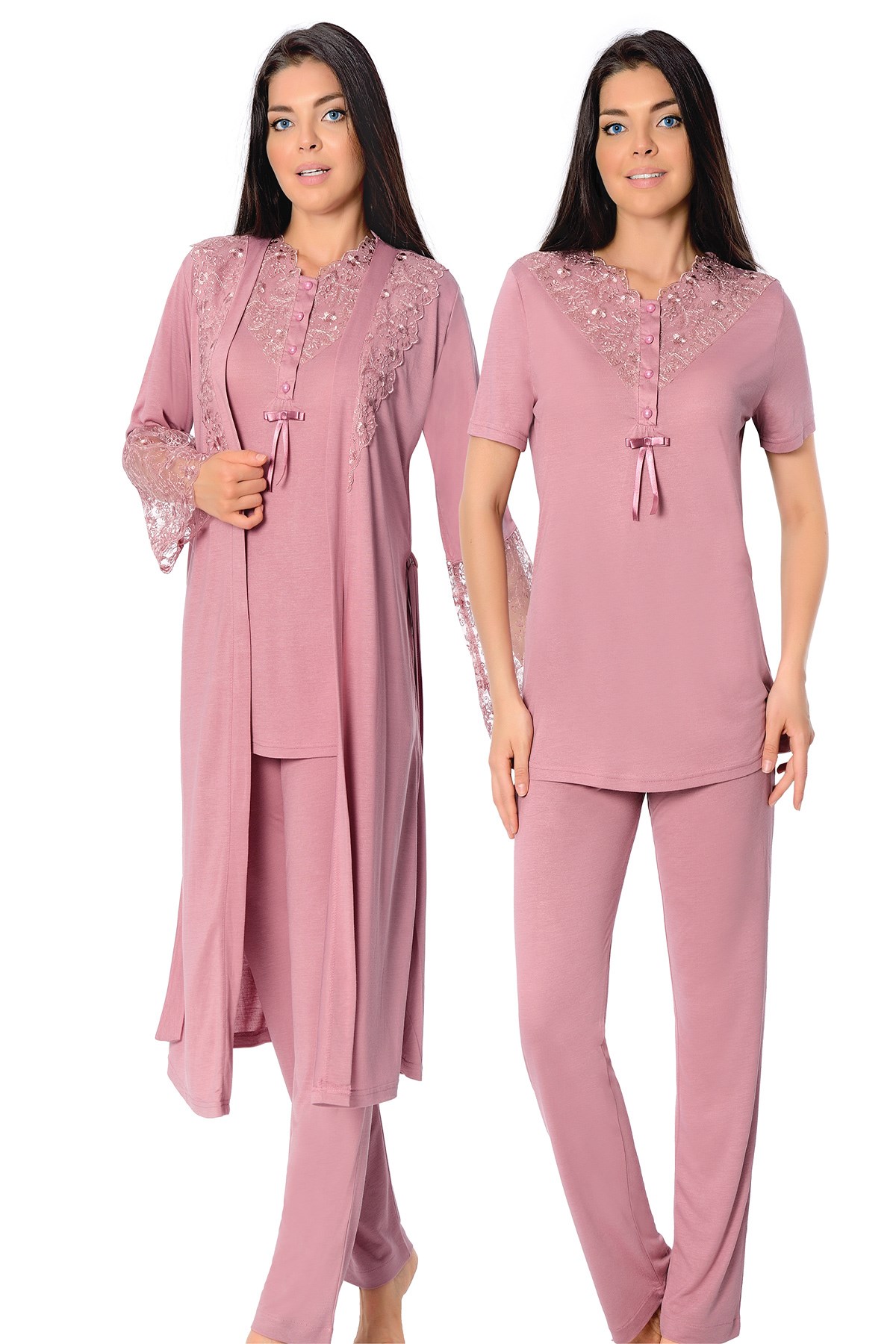 Lohusa Hamile 2354 Pudra Lohusa Pijama Takımı
