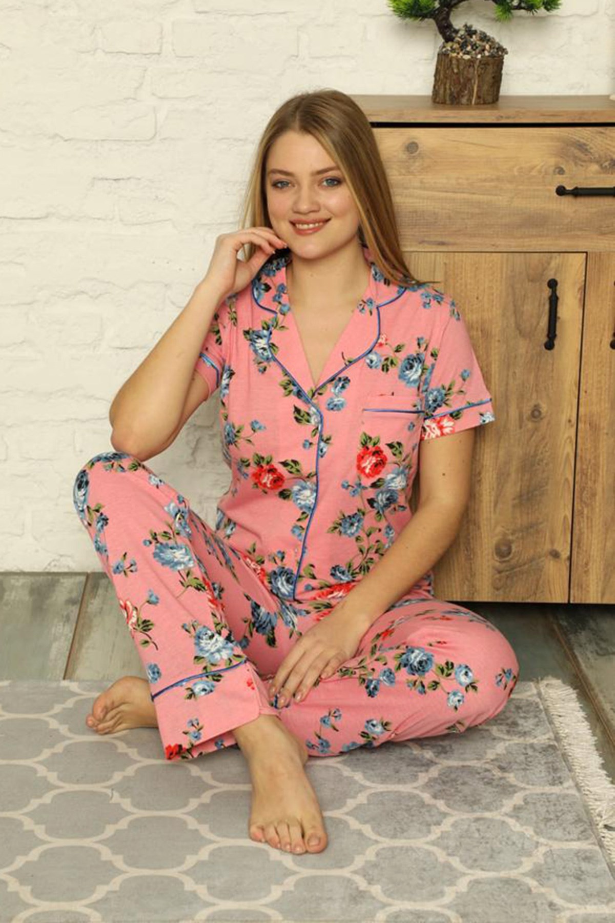 Maya Önden Düğmeli Lohusa Pijama Takımı