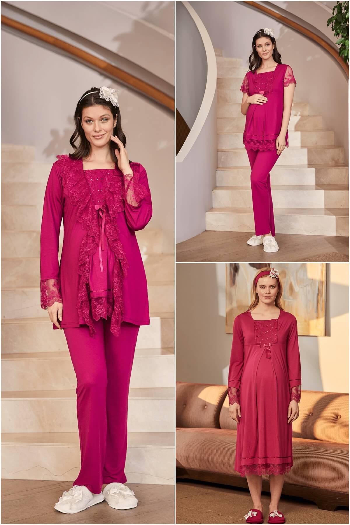 Mecit 10104 Fuşyai Hamile Lohusa 4lü Set
