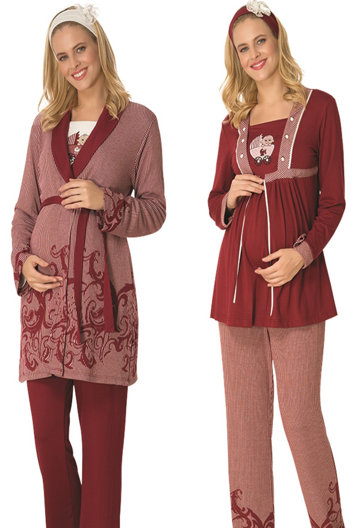 Mecit 1707 Sabahlıklı Lohusa Pijama Takımı