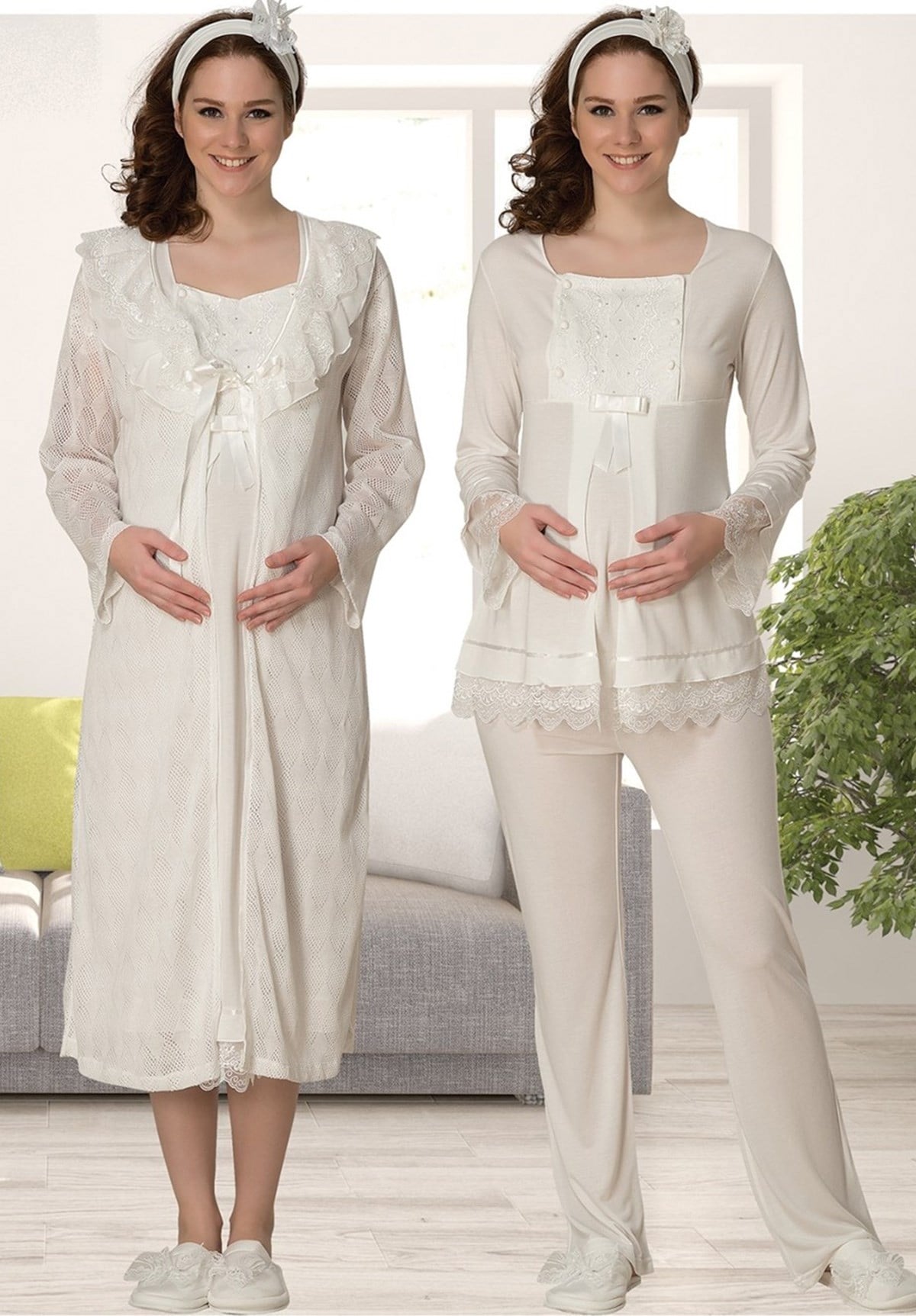 Mecit 2008 Ekru Lohusa Hamile 4lü Set