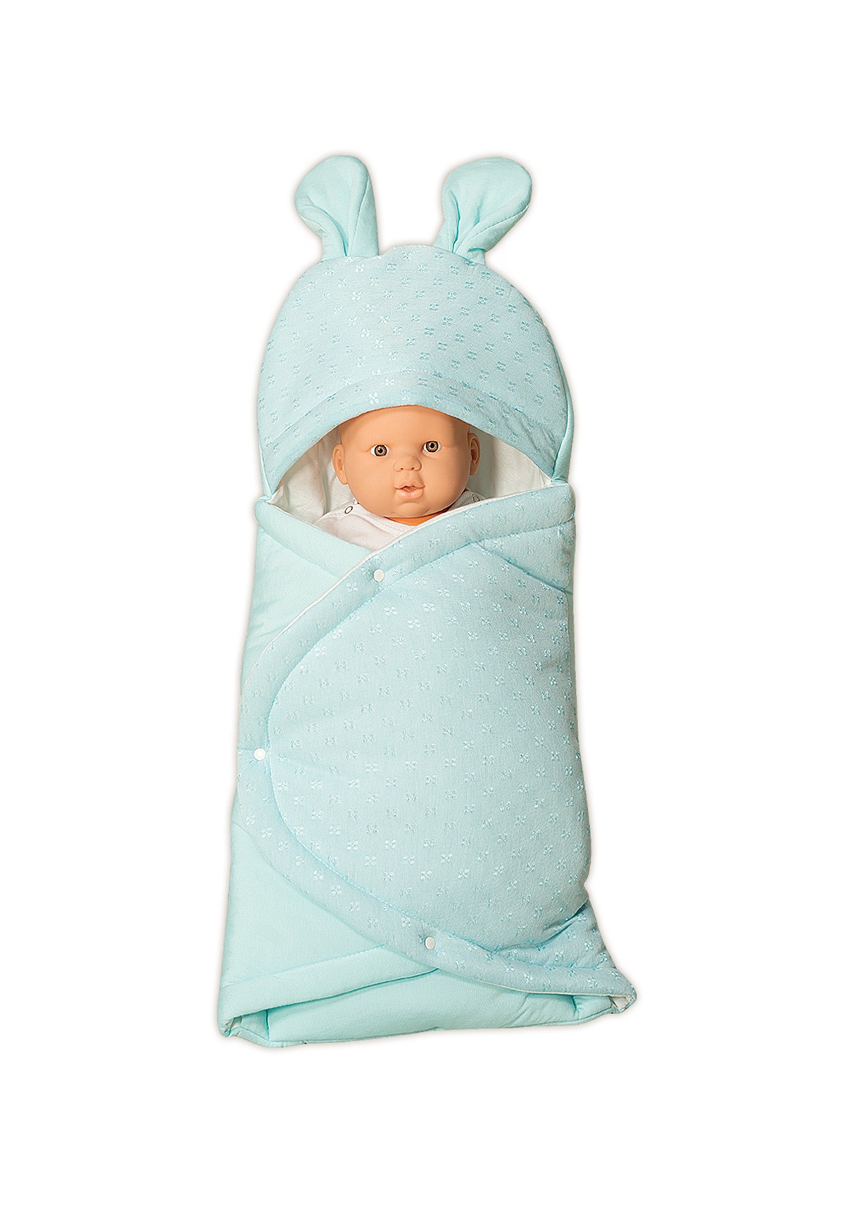 MECIT 531 Jacquardy Turquoise Color Baby  Swaddle