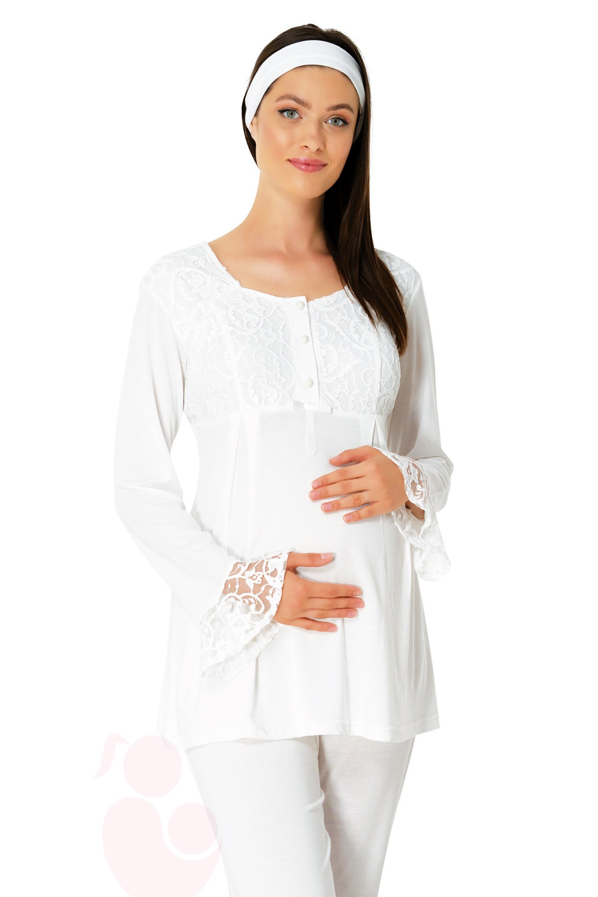 Mecit 5318 Ekru Lohusa Pijama