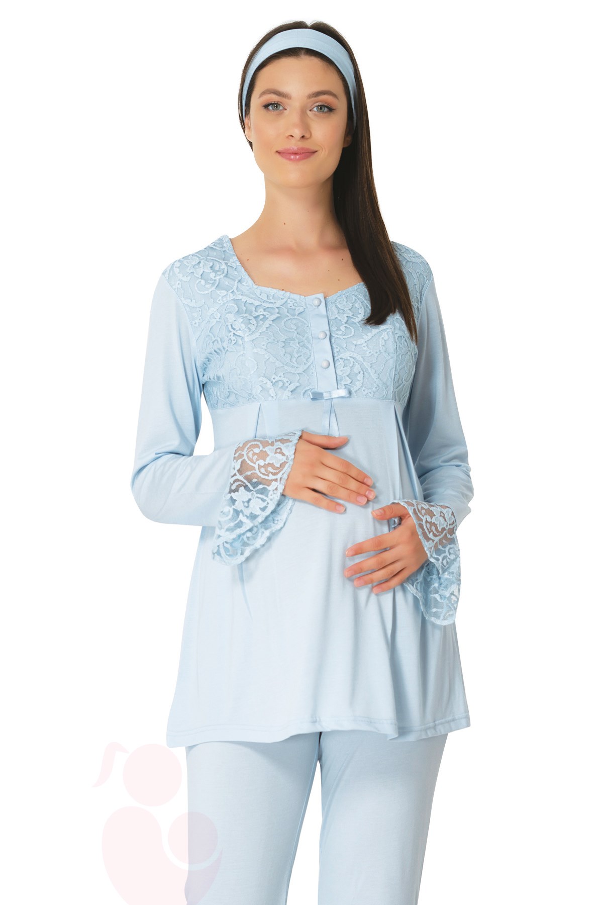 Mecit 5318 Mavi Lohusa Pijama