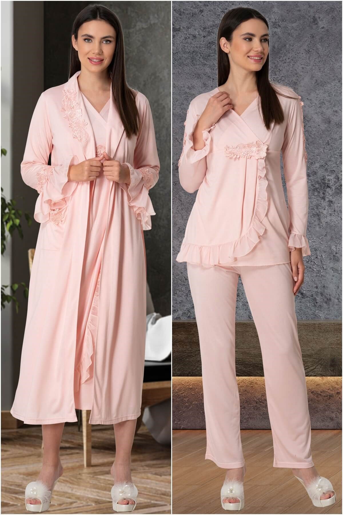 Mecit 5559 Pudra Kruvaze Lohusa Hamile 4lü set