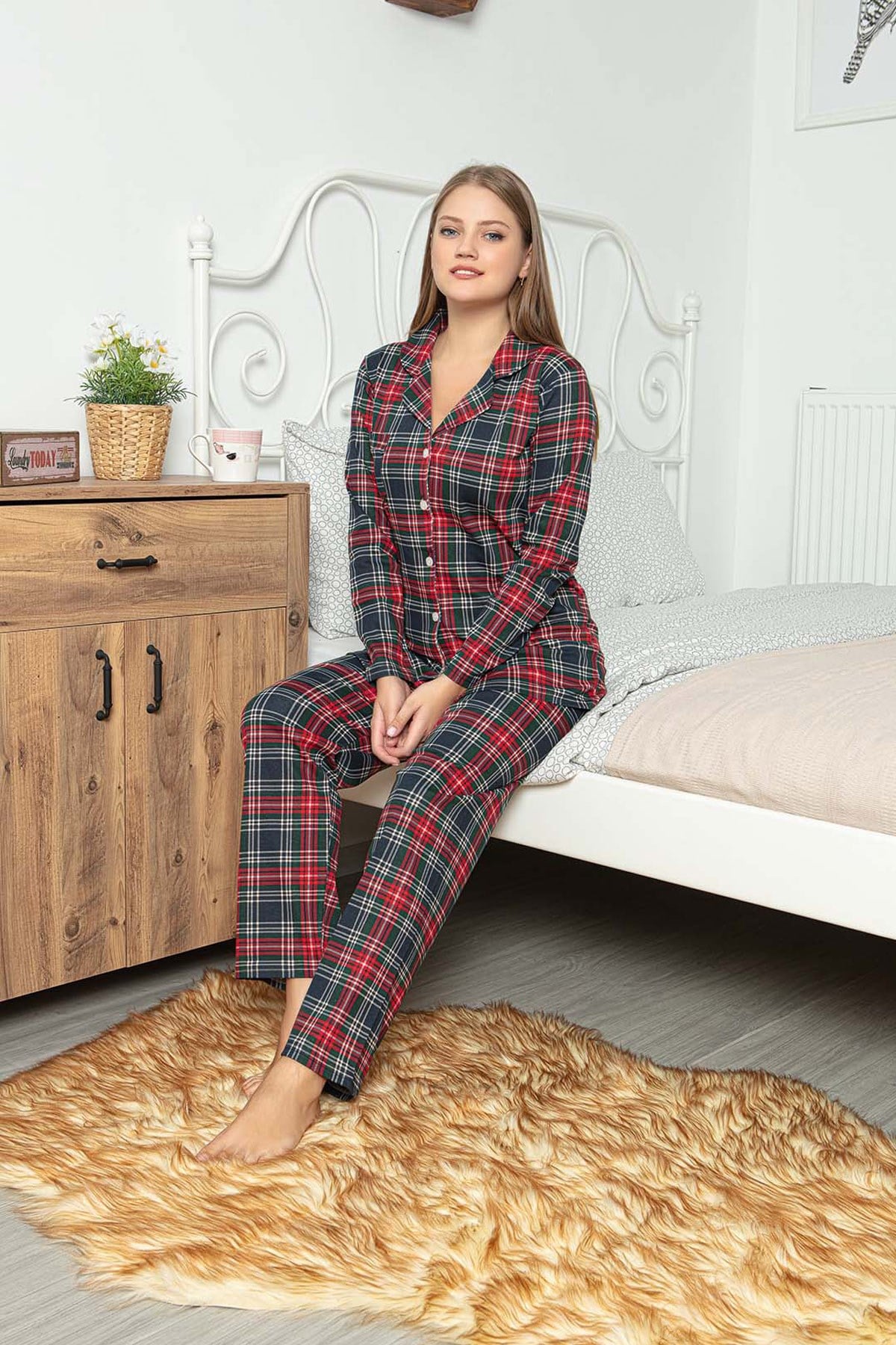 Polat Yıldız 70109 Önden Düğmeli Lohusa Pijama