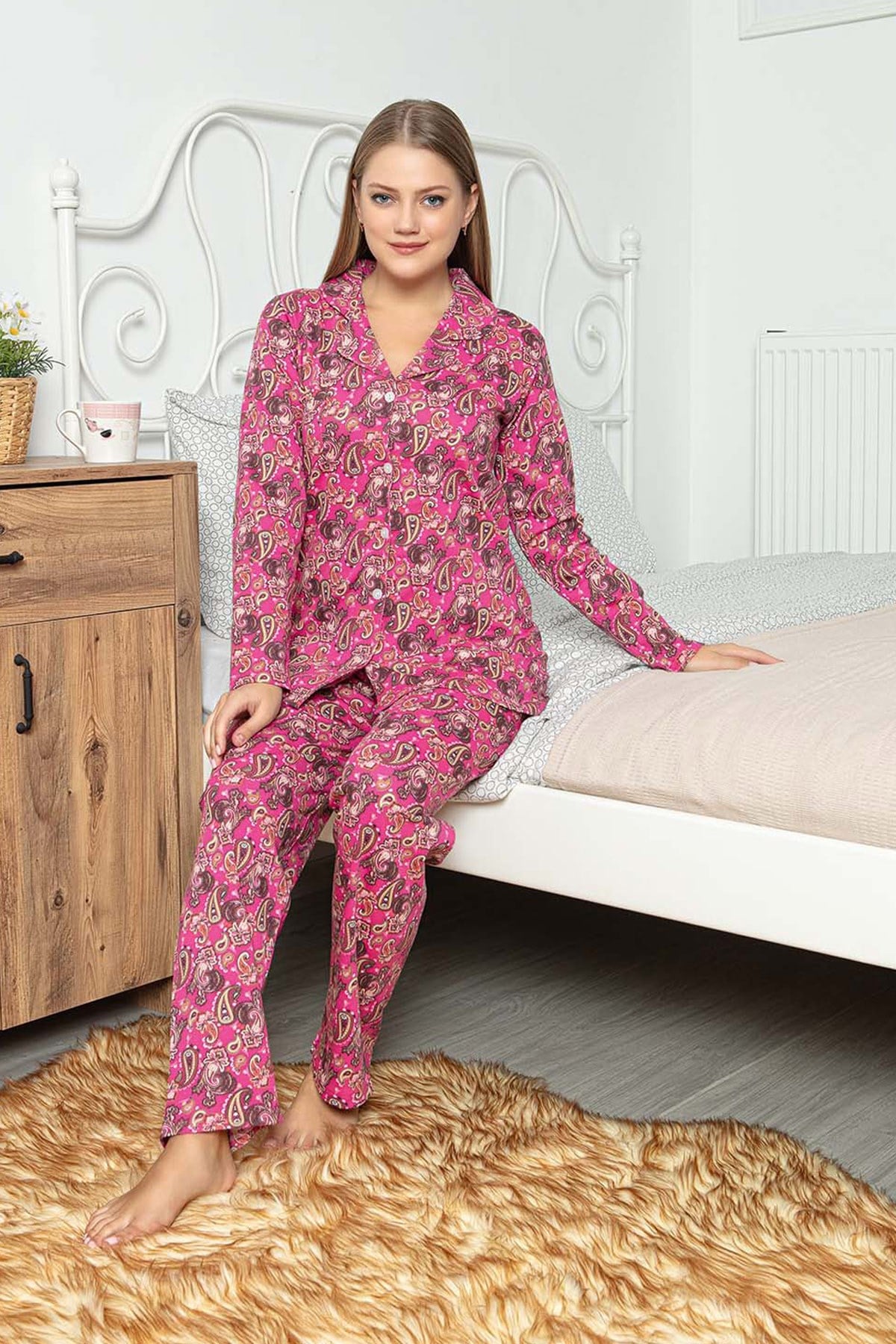 Polat Yıldız 70114 Önden Düğmeli Lohusa Pijama