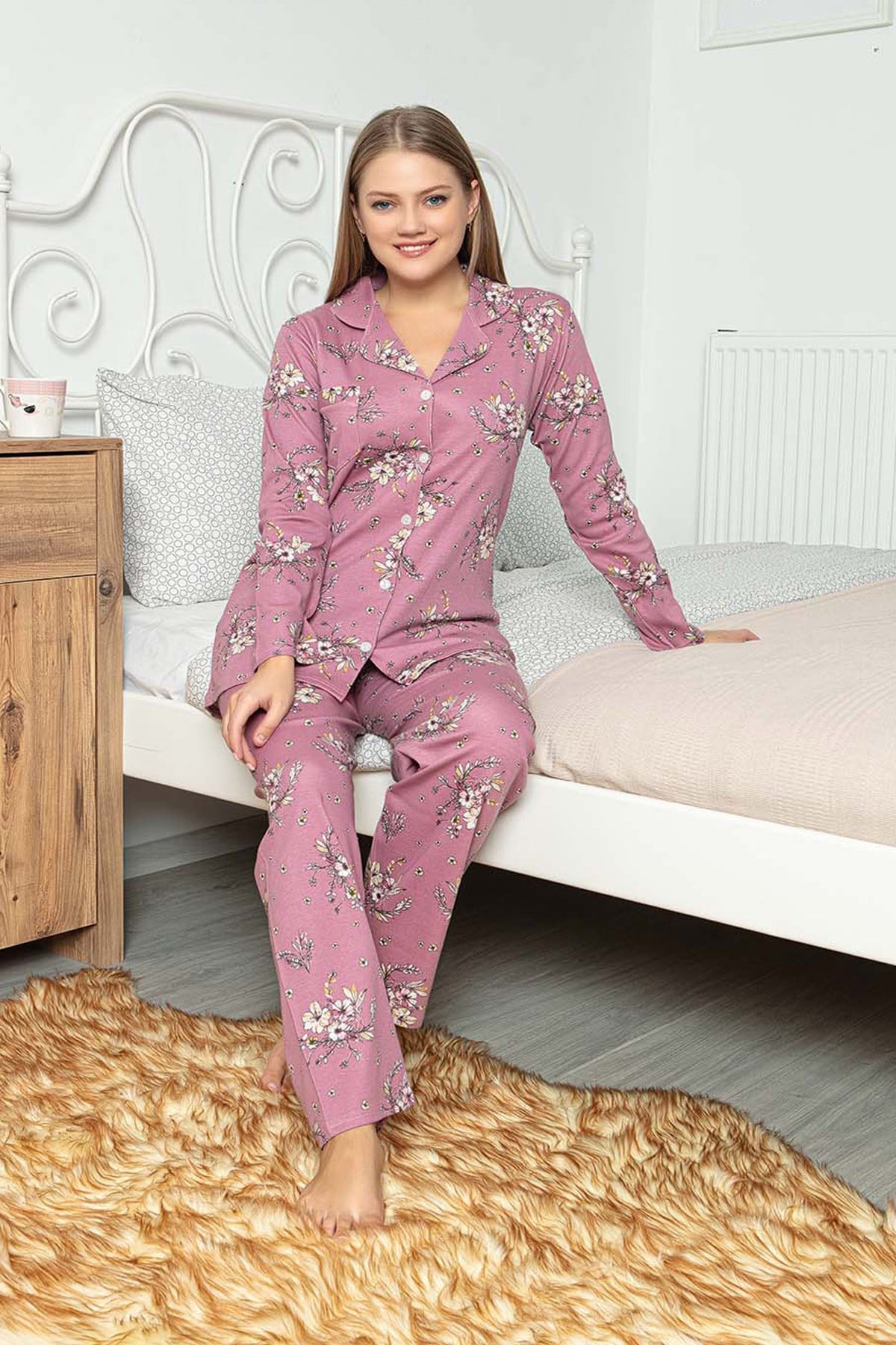 Polat Yıldız 70119 Önden Düğmeli Lohusa Pijama