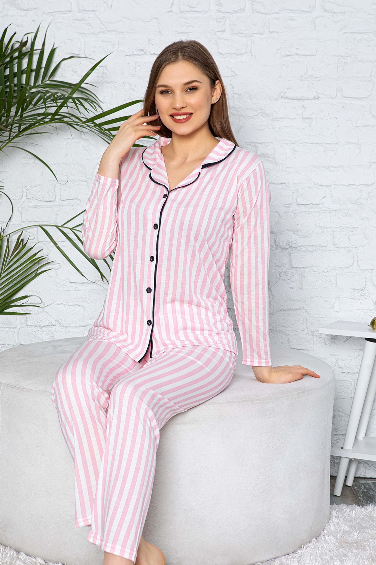 Polat Yıldız 70336 Önden Düğmeli Lohusa Pijama