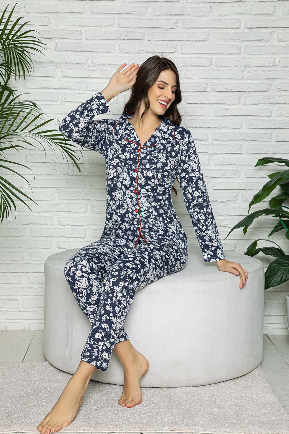 Polat Yıldız 70345 Önden Düğmeli Lohusa Pijama