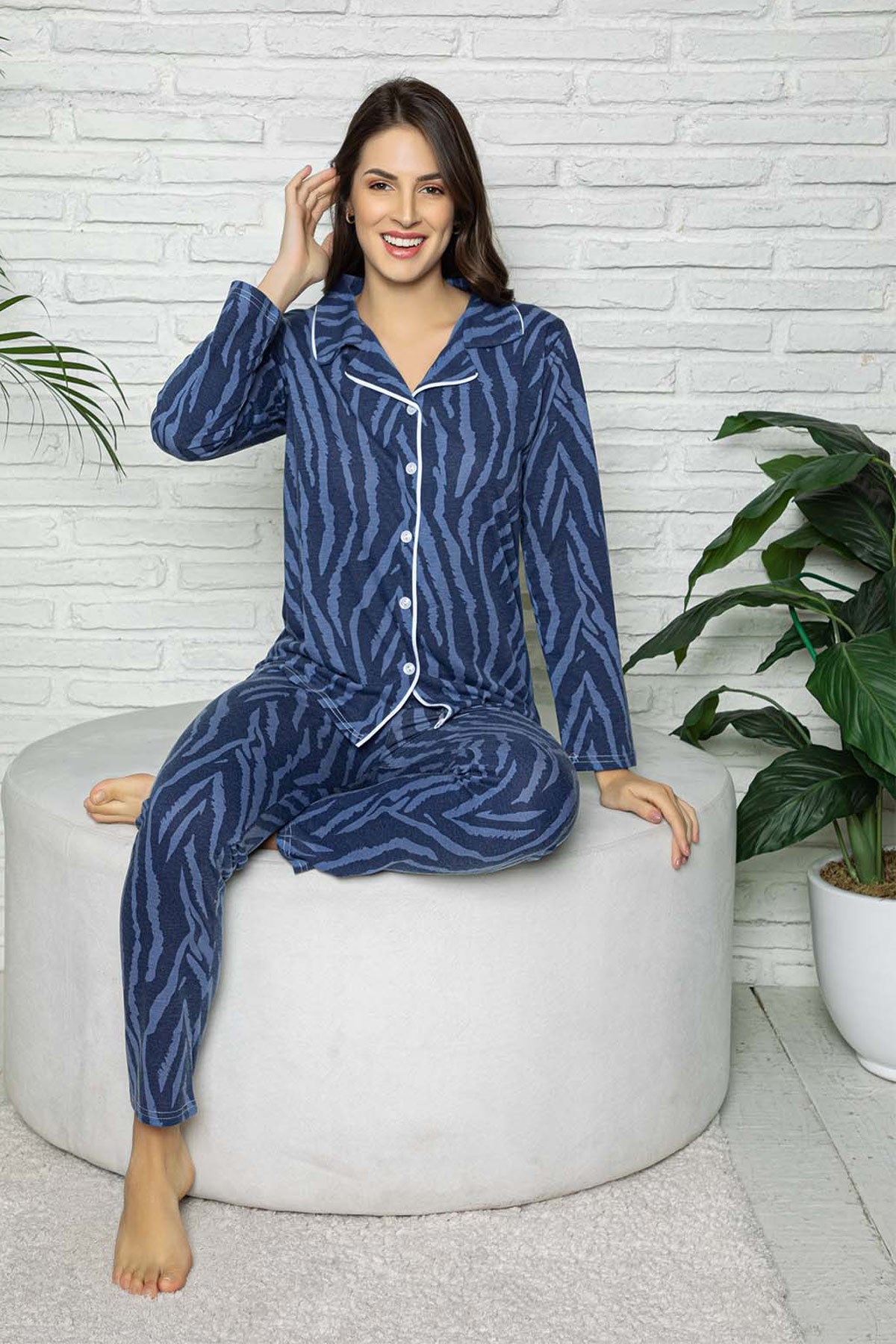 Polat Yıldız 70347 Önden Düğmeli Lohusa Pijama