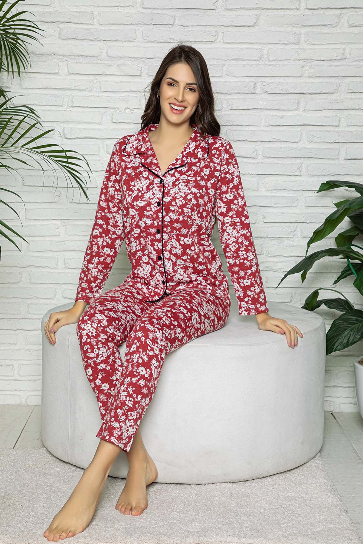 Polat Yıldız 70348 Önden Düğmeli Lohusa Pijama