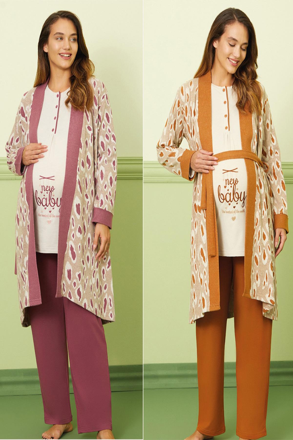 Poleren 7790 New Baby Sabahlıklı Lohusa Pijama Takımı