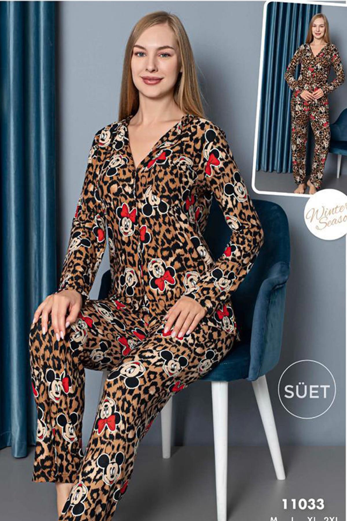 Polkan 11033 Önden Düğmeli Lohusa Pijama Takımı