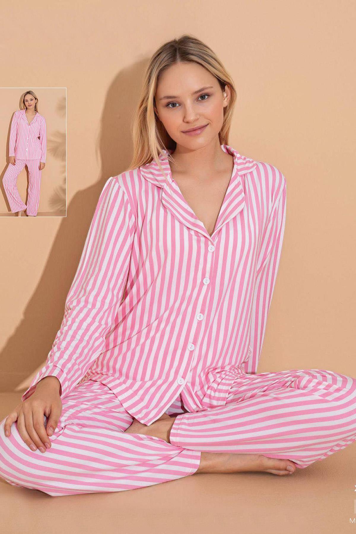 Polkan 11090 Önden Düğmeli Lohusa Pijama Takımı
