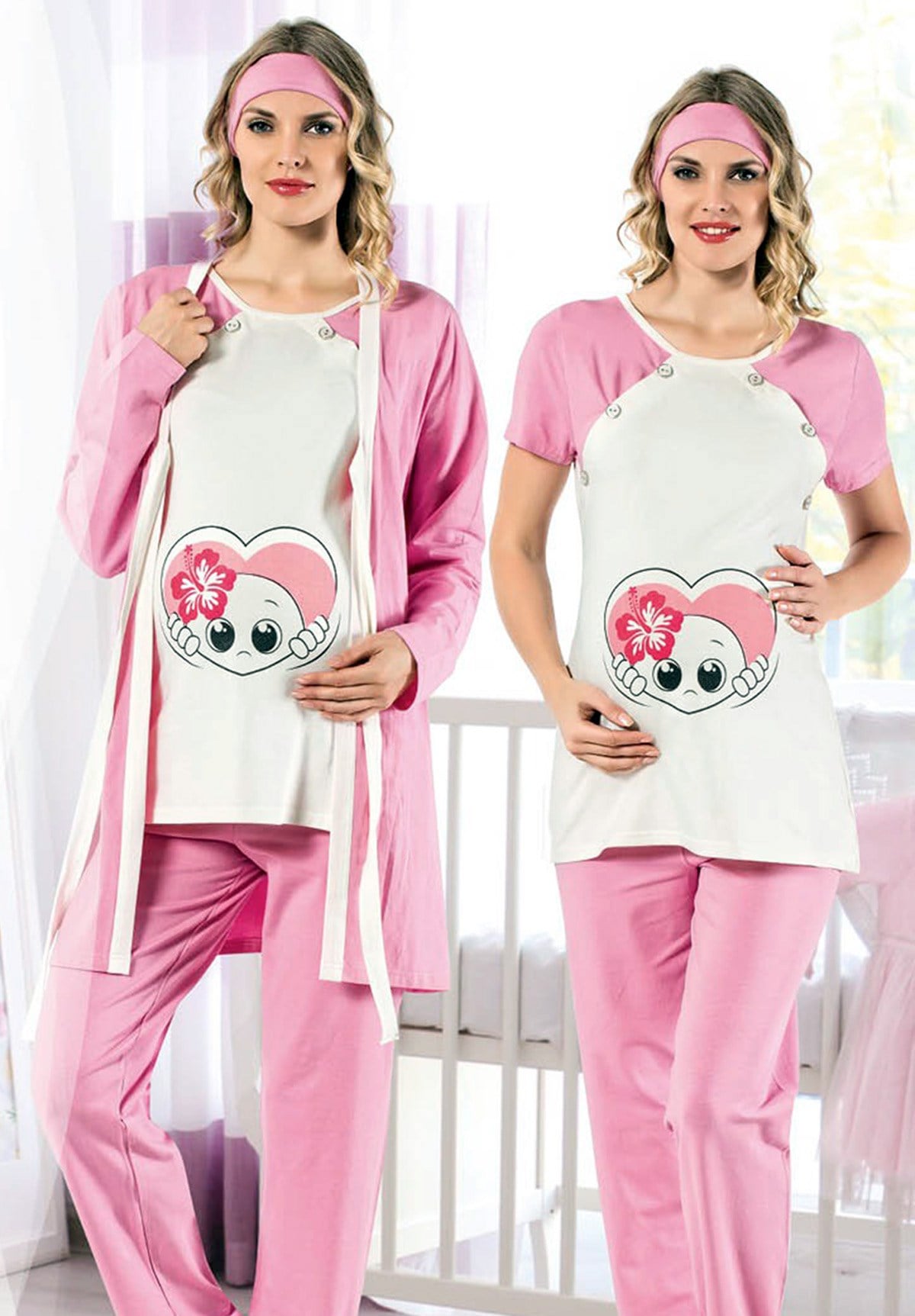 Polkan 13073 Sabahlıklı Lohusa Pijama Takımı