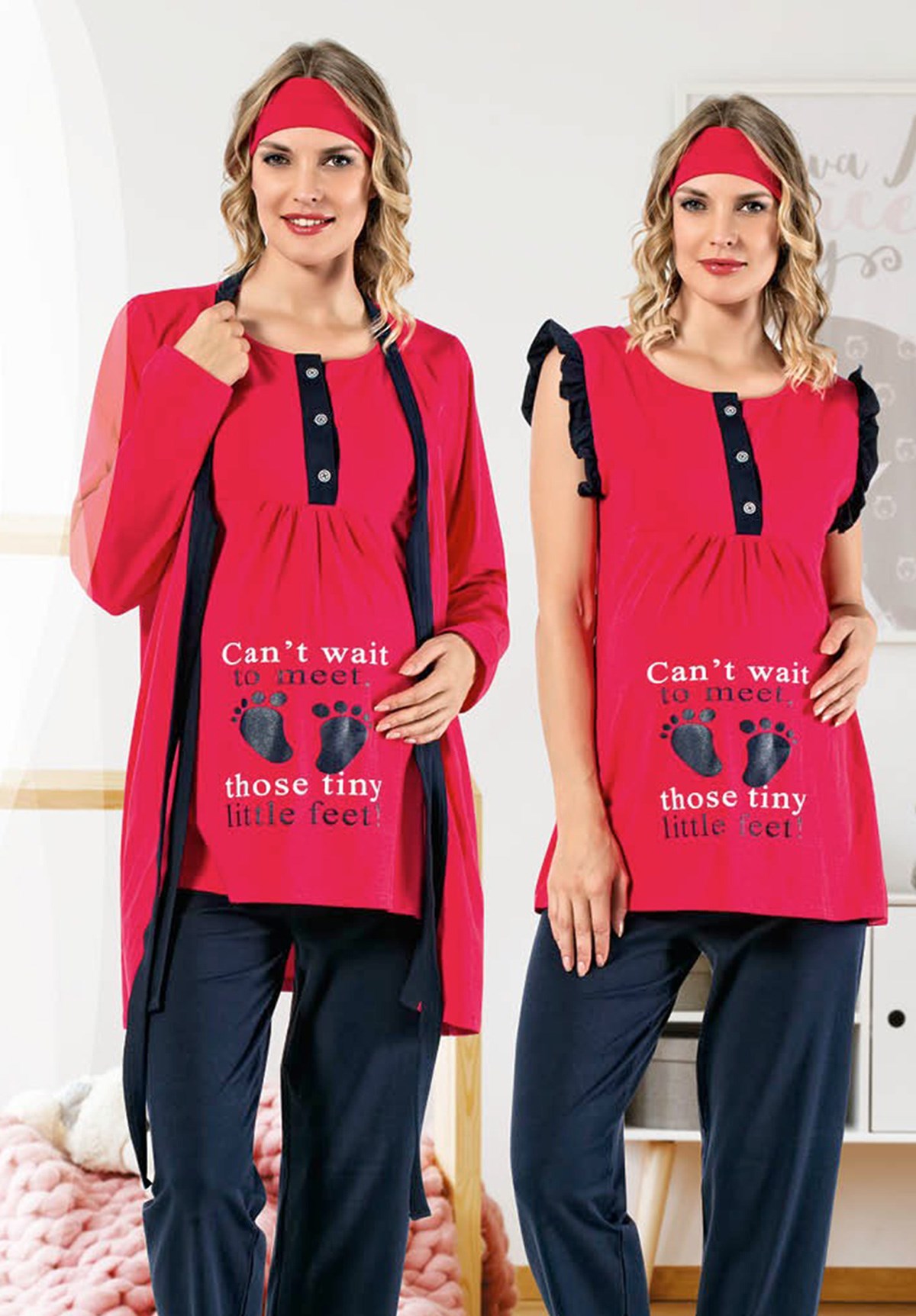 Polkan 13082 Sabahlıklı Lohusa Pijama Takımı