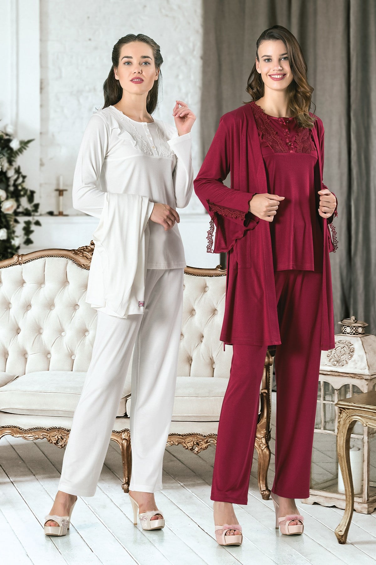 Rozalinda 2240 Sabahlıklı Lohusa Pijama