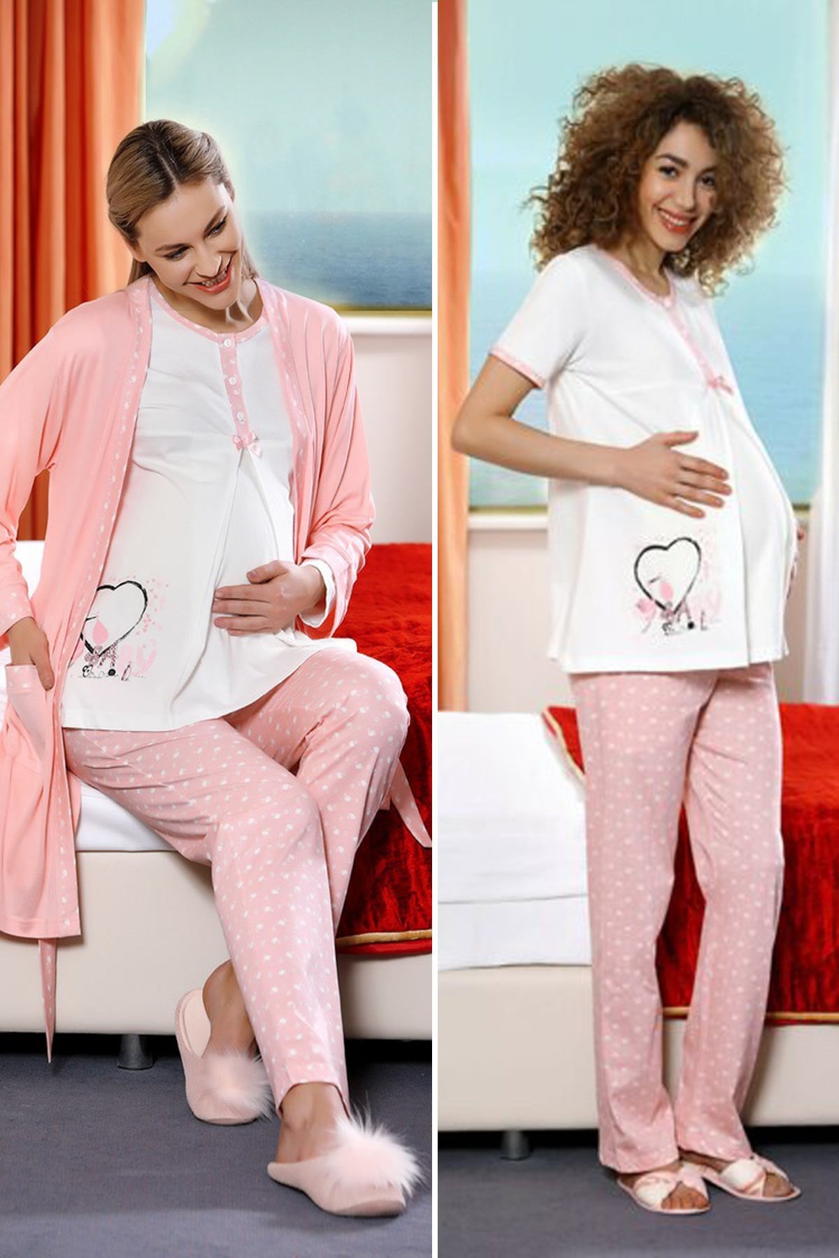 Style 743 Sabahlıklı Lohusa Pijama Takımı