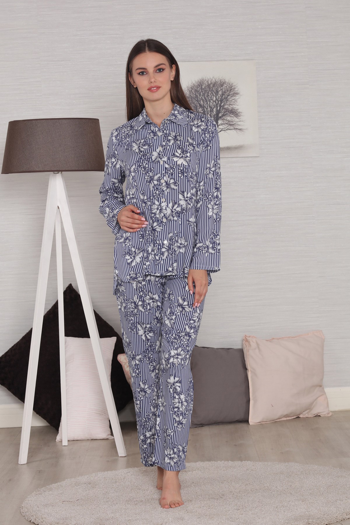 Tuba 267 Önden Düğmeli Lohusa Pijama