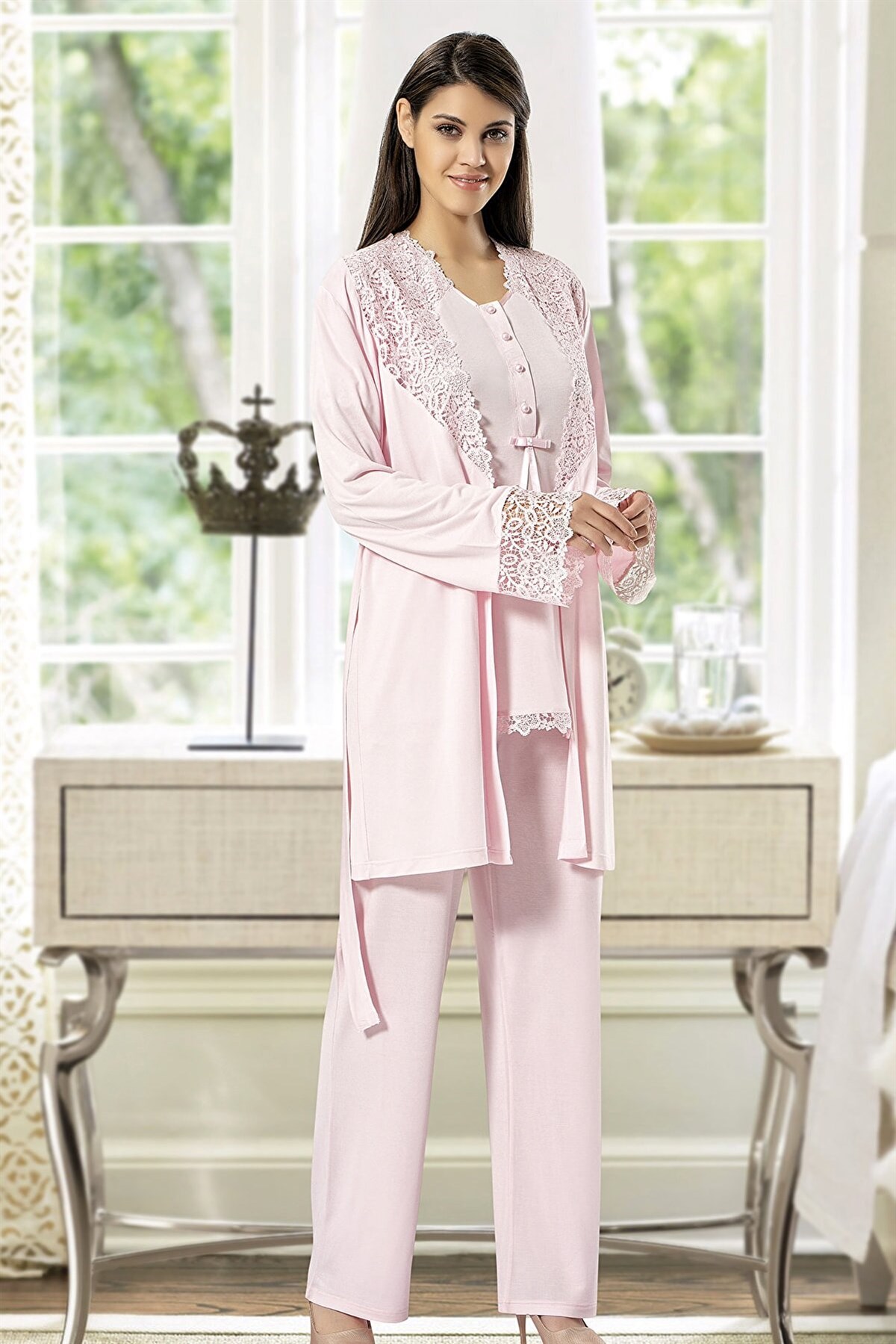 Xses 4200 Sabahlıklı Lohusa Pijama Takımı