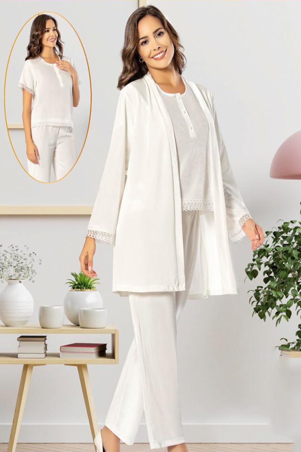 Xses 5200 Sabahlıklı Lohusa Pijama Takımı