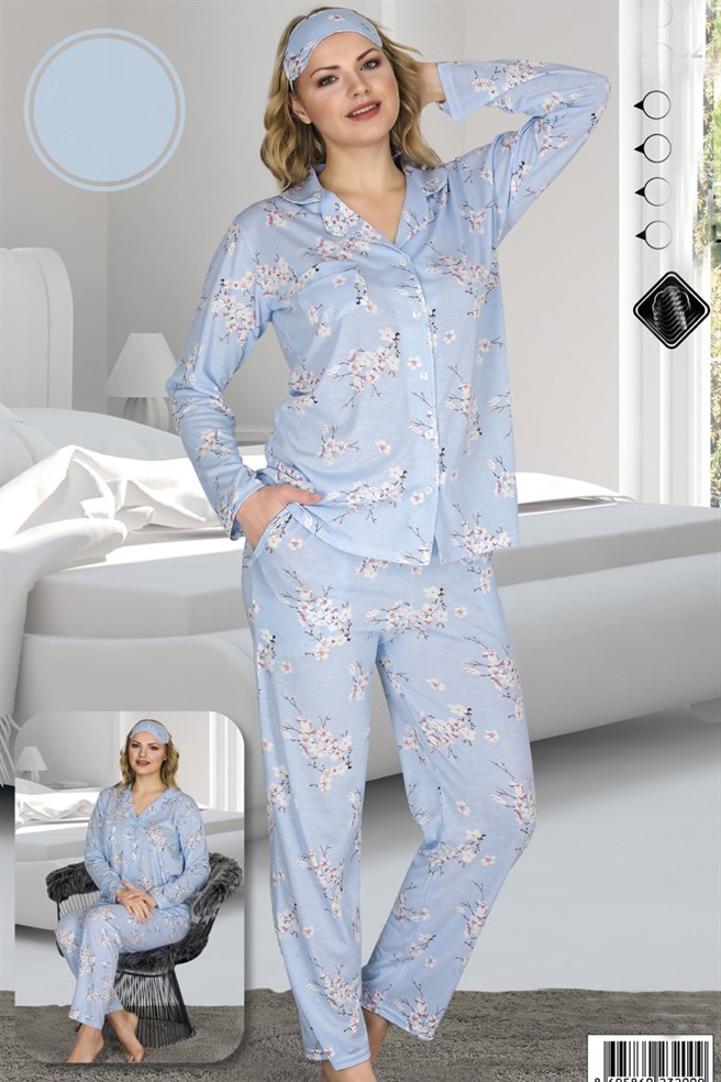 Polat Yıldız 60232 Önden Düğmeli Lohusa Pijama Takımı