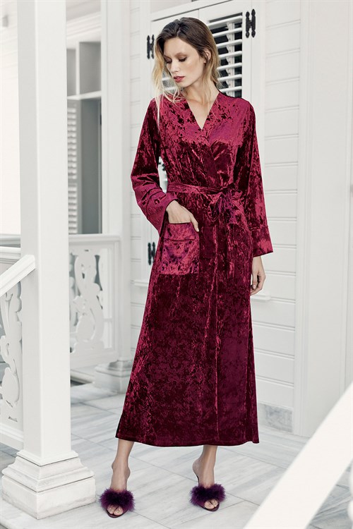 Artis 7602 Bordo Kadife Lohusa Sabahlik