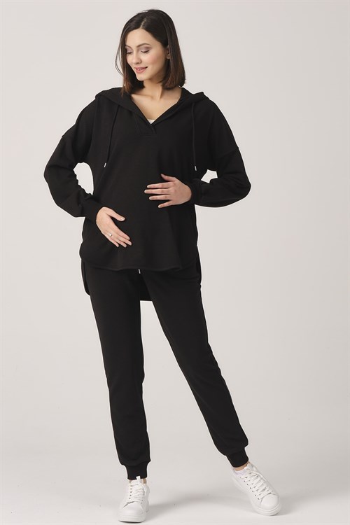 Busa Maternity Tracksuit Suit Black