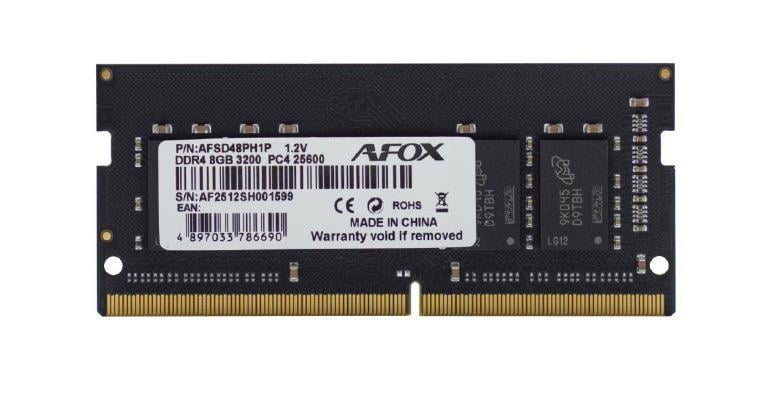AFOX DDR4 8GB 3200Mhz SODIMM CL22 1.2V Notebook Bellek AFSD48PH1P
