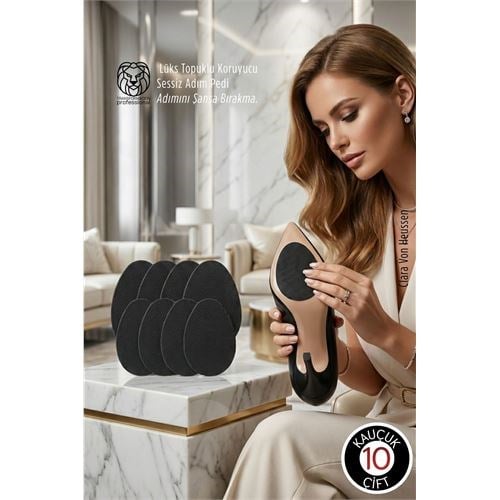 Premium Kauçuk Ayakkabı Kaydırmazı - Lüks Topuklu Koruyucu & Sessiz Adım Pedi 10 ÇİFT