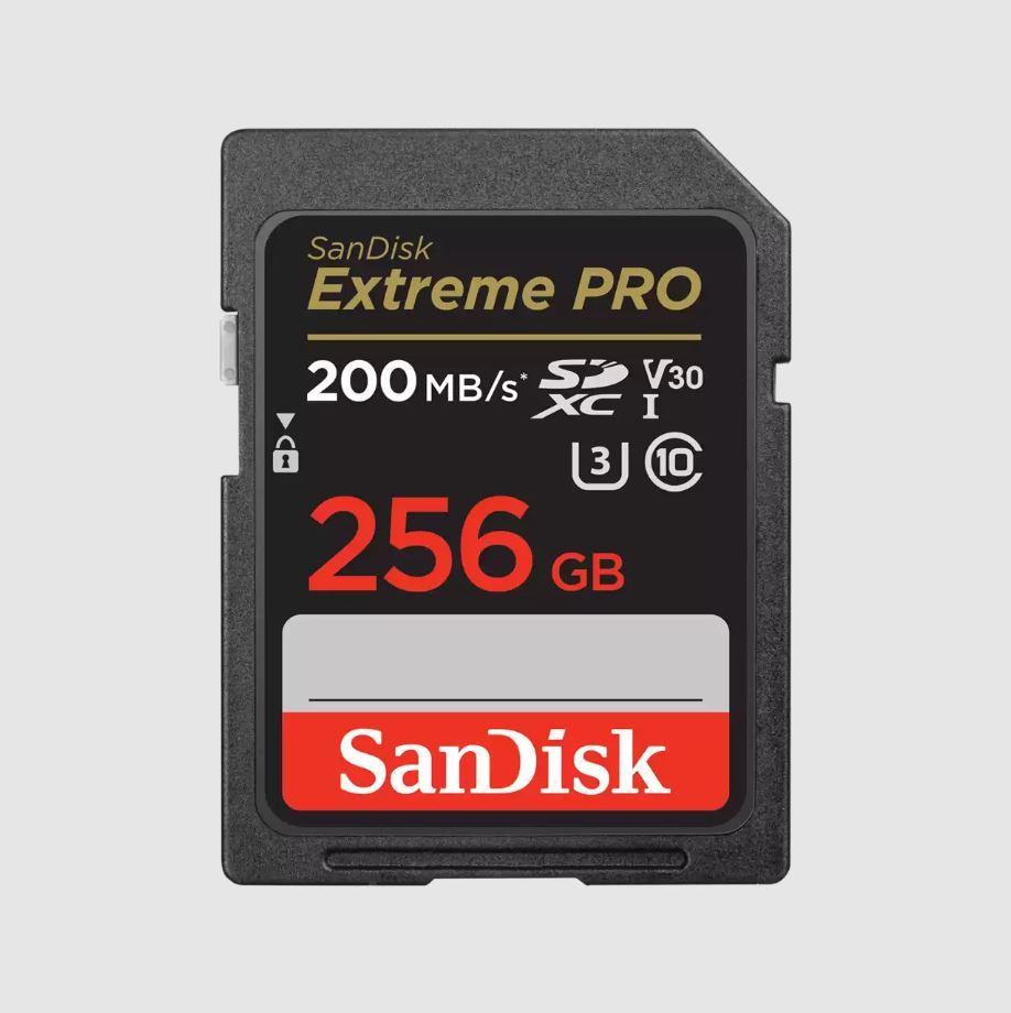 SANDISK 256GB Extreme Pro SD UHS I Card 200MB/s 140MB/s SDSDXXD-256G-GN4IN