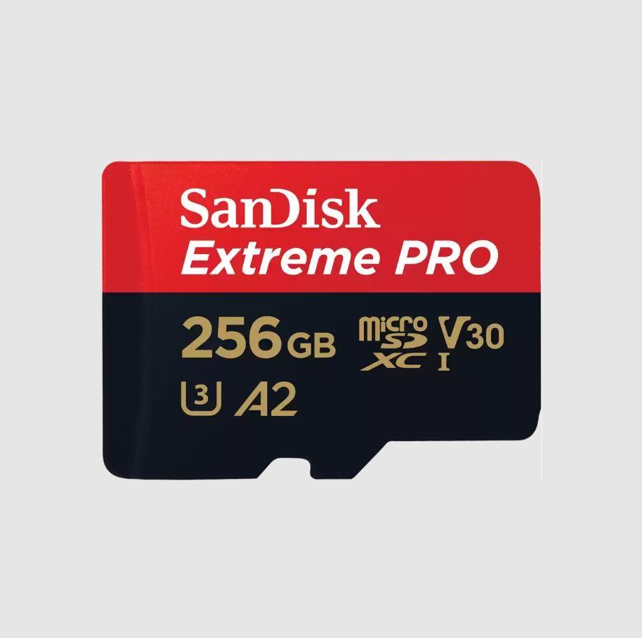 SANDISK 256GB Extreme Pro microSD UHS I Card 200MB/s 140MB/s SDSQXCD-256G-GN6MA