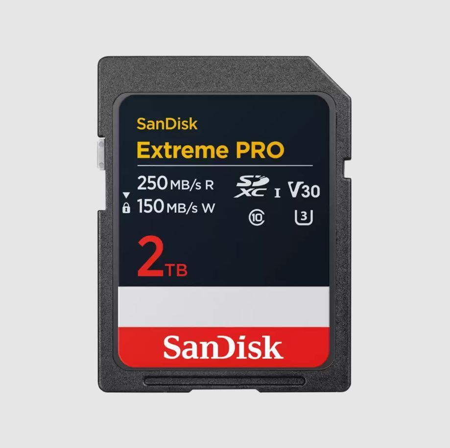 SANDISK 2TB Extreme PRO® SDXC™ UHS-I Card 250MB/s 150MB/s SDSDXXD-2T00-GN4IN