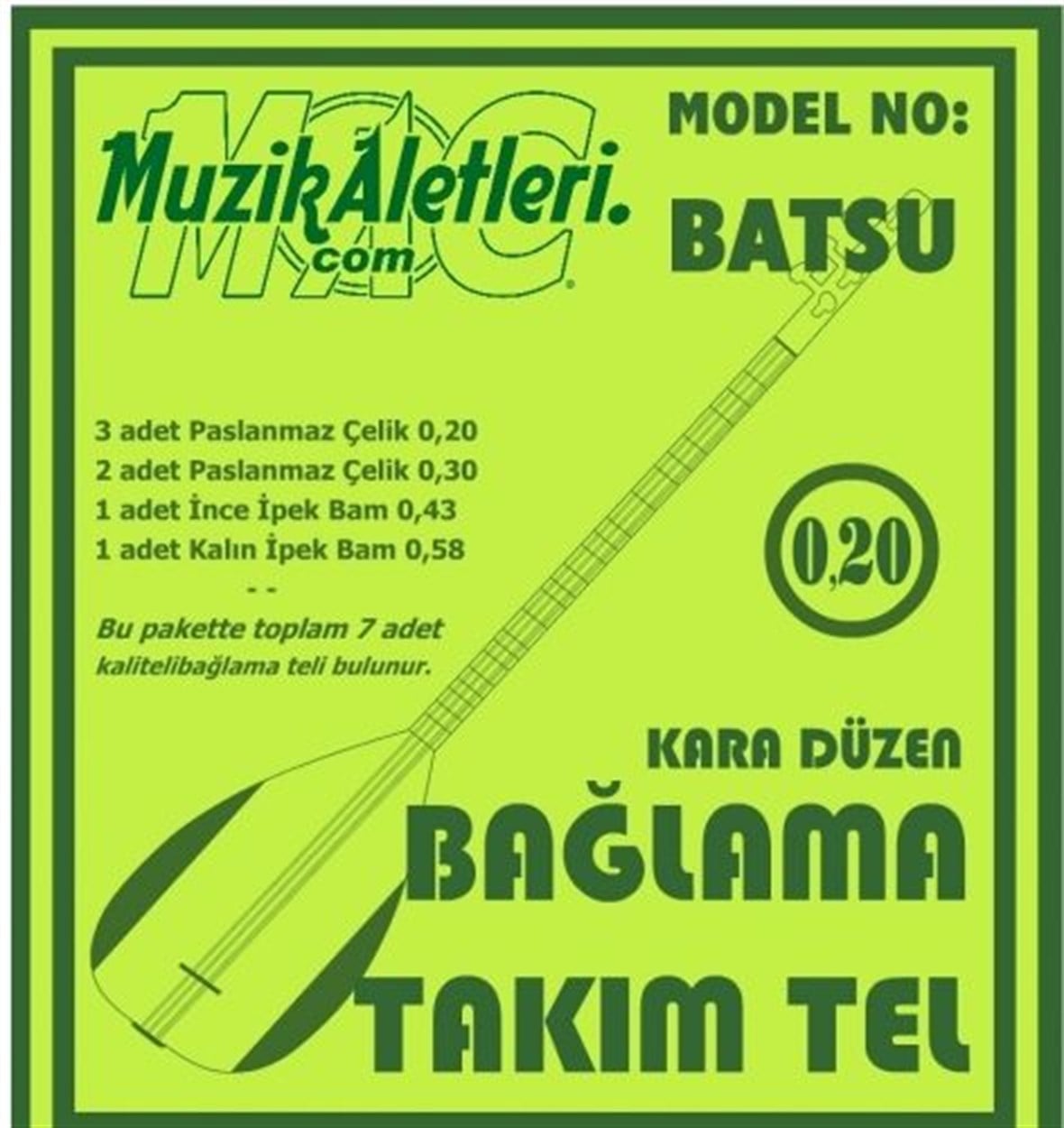 Bağlama Tel Takım 0.20 BATSU