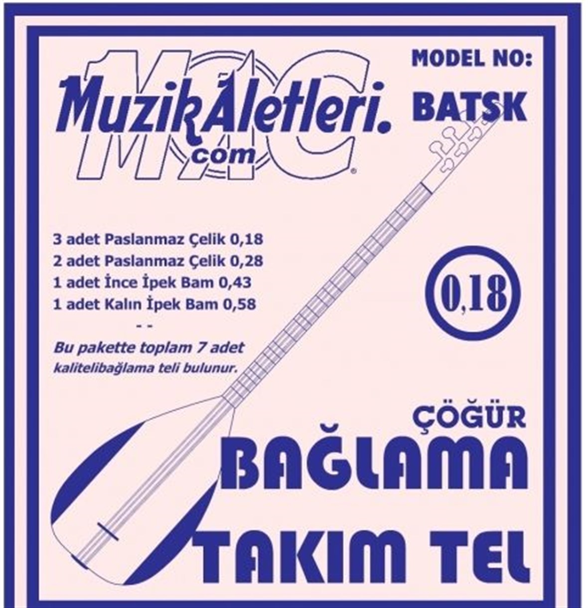 Bağlama Teli Takım 0.18 BATSK